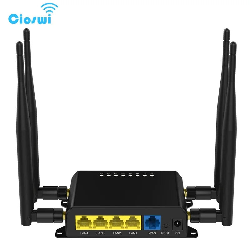 Cioswi WE826 300Mbps 3G 4G Router Wifi NL678-E Modem Sim Card Slot OpenWRT 4*LAN