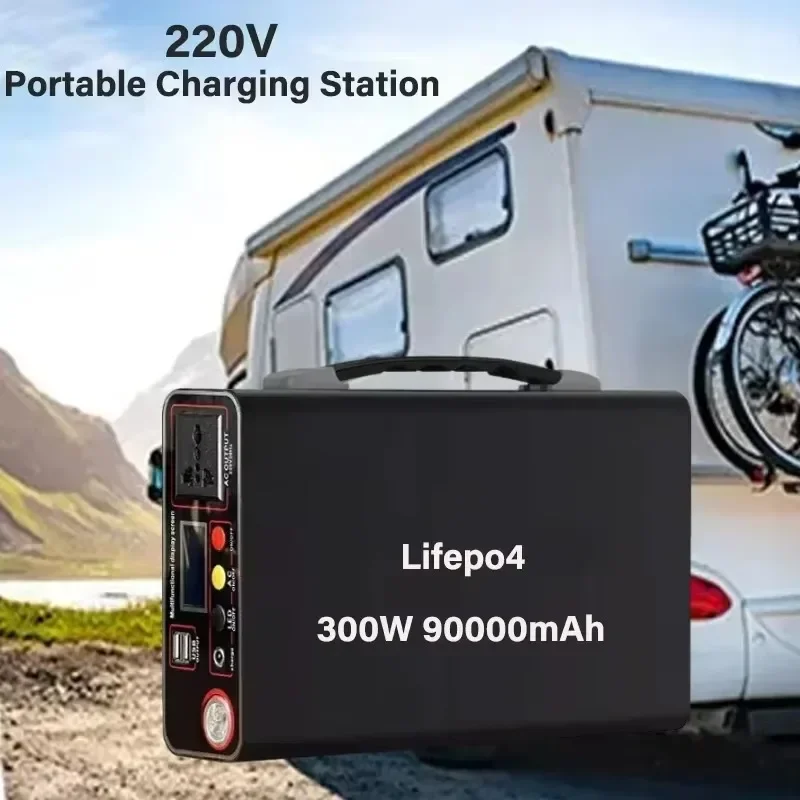 90Ah 300W 220V Lifepo4 Power Bank External Power Bank Home Outdoor Camping Lapto