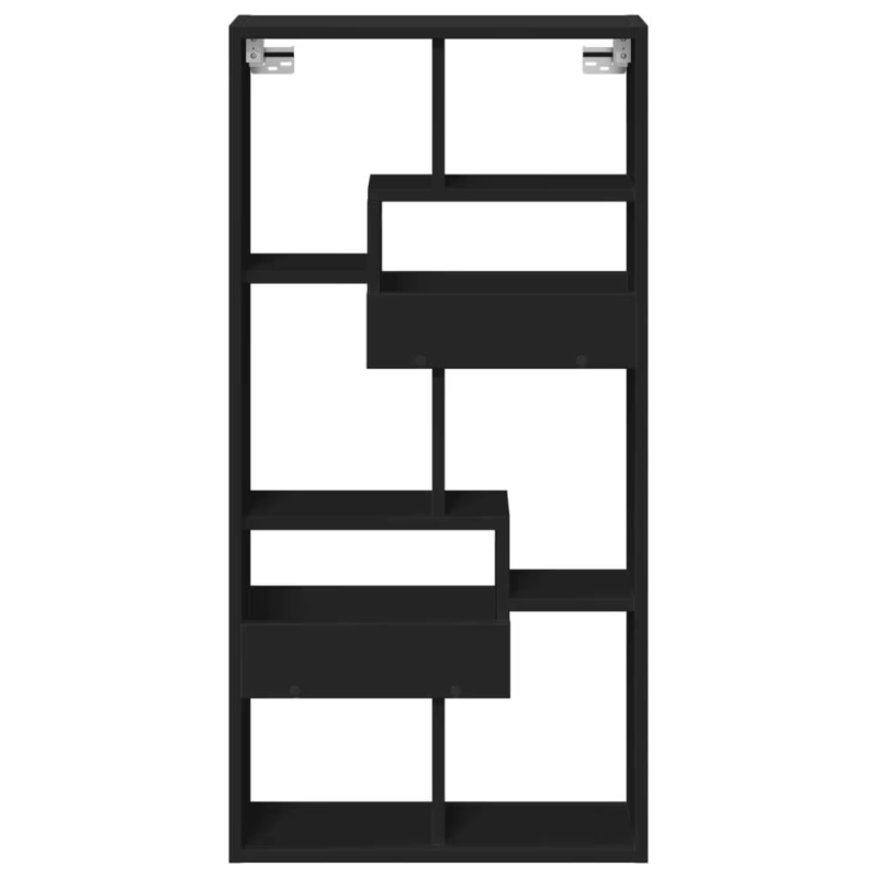 50X15X100 Cm Black Engineered Wood Wall Cabinet - Stylish Storage Solution