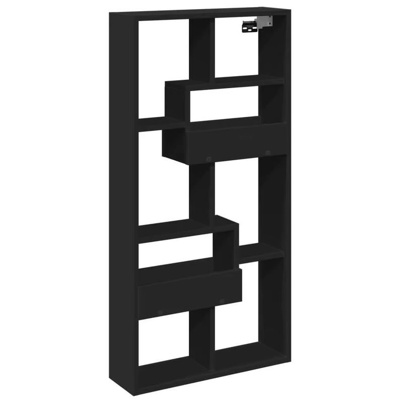 50X15X100 Cm Black Engineered Wood Wall Cabinet - Stylish Storage Solution