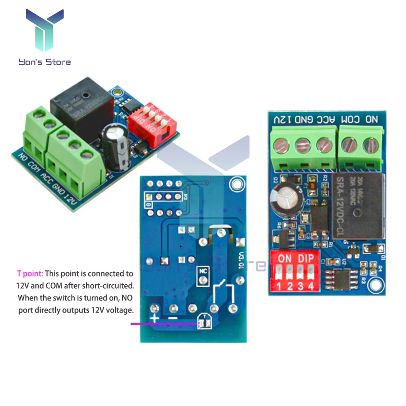 DC 12V Time Delay Relay Module Car Power On/Off Delay Relay Switch for Car Modif