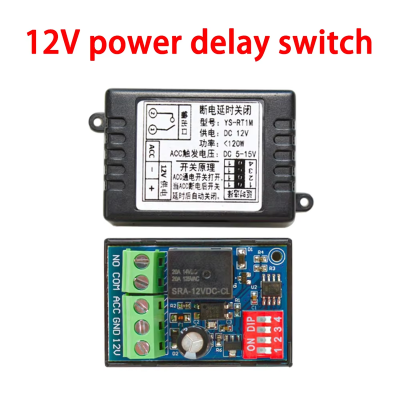DC 12V Time Delay Relay Module Car Power On/Off Delay Relay Switch for Car Modif