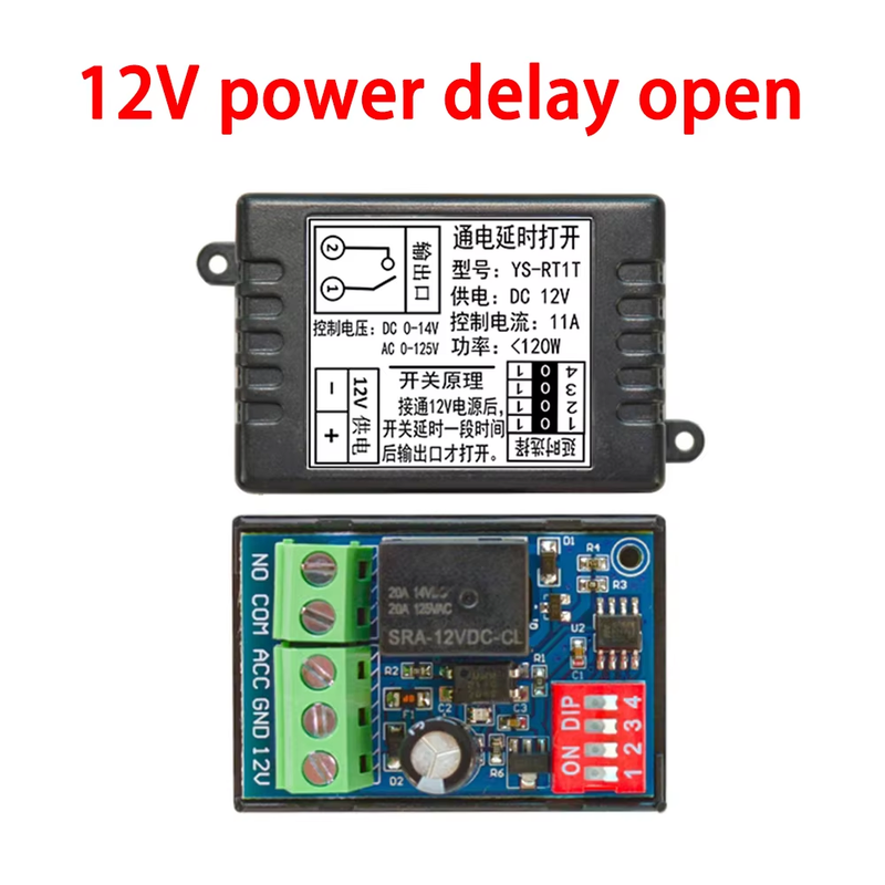 DC 12V Time Delay Relay Module Car Power On/Off Delay Relay Switch for Car Modif
