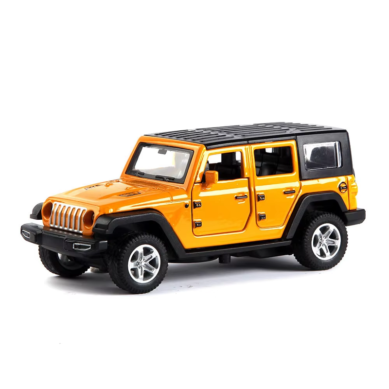 1:36 Alloy JEEPS Wrangler Car Model Simulation Off-Road Vehicle Pull Back Car De