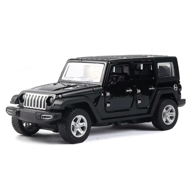 1:36 Alloy JEEPS Wrangler Car Model Simulation Off-Road Vehicle Pull Back Car De