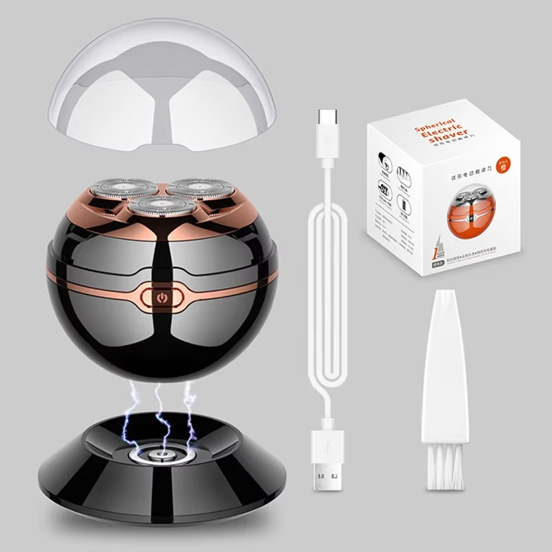 Wireless Charging Spherical Electric Shaver for Men 3D Floating Blade Head Mini