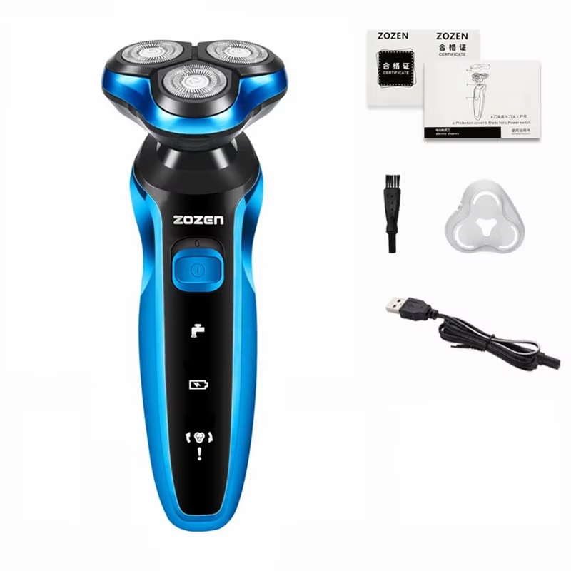 ZOZEN Men Electric Shaver Rechargeable Electric Razor Hair Cutting Shaving Mahin