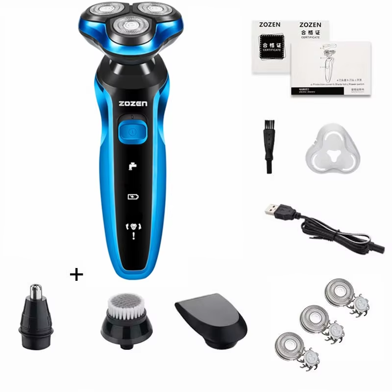 ZOZEN Men Electric Shaver Rechargeable Electric Razor Hair Cutting Shaving Mahin