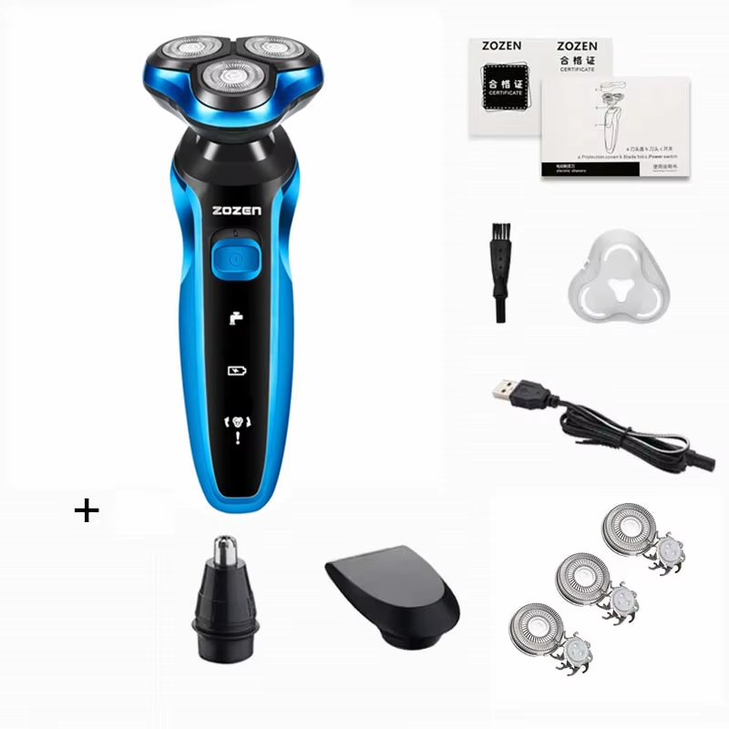 ZOZEN Men Electric Shaver Rechargeable Electric Razor Hair Cutting Shaving Mahin