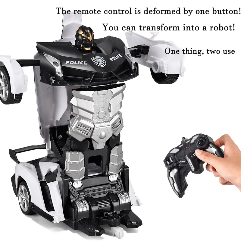 2IN1 Electric RC Car Transformation Robots One-Key Deformation Car Outdoor Remot