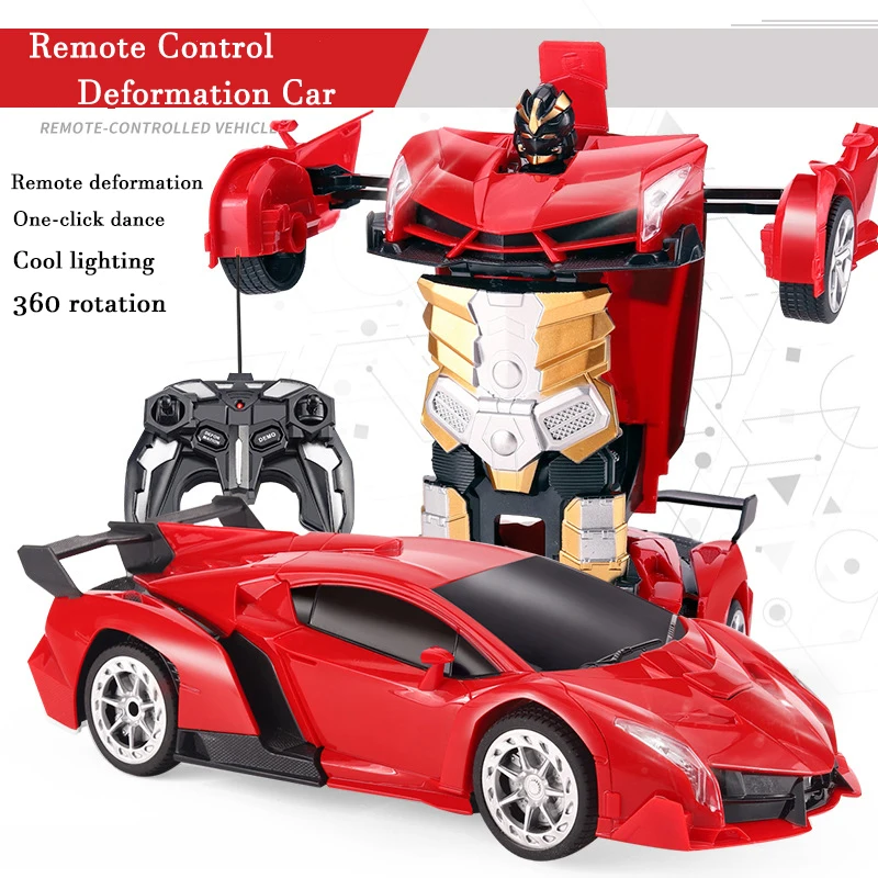 2IN1 Electric RC Car Transformation Robots One-Key Deformation Car Outdoor Remot