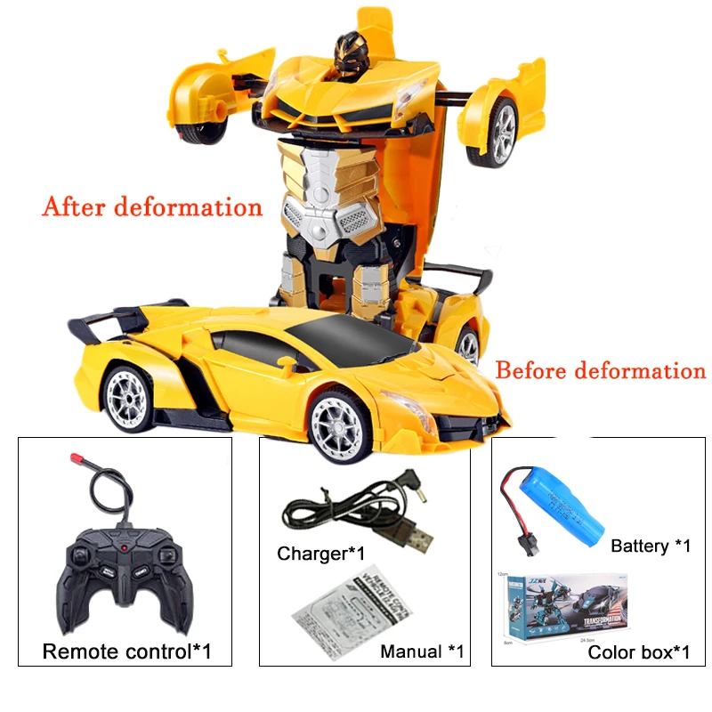 2IN1 Electric RC Car Transformation Robots One-Key Deformation Car Outdoor Remot