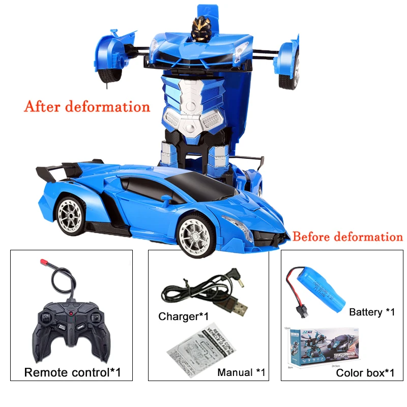 2IN1 Electric RC Car Transformation Robots One-Key Deformation Car Outdoor Remot