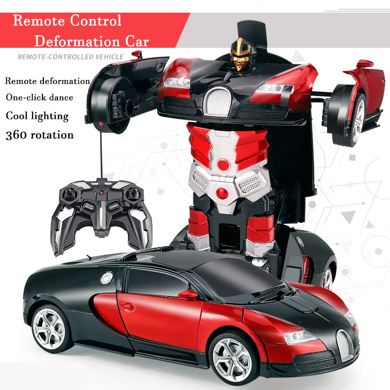 2IN1 Electric RC Car Transformation Robots One-Key Deformation Car Outdoor Remot