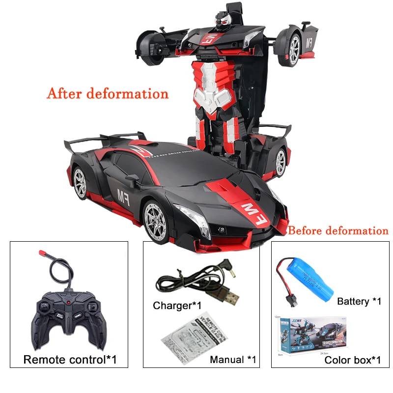 2IN1 Electric RC Car Transformation Robots One-Key Deformation Car Outdoor Remot