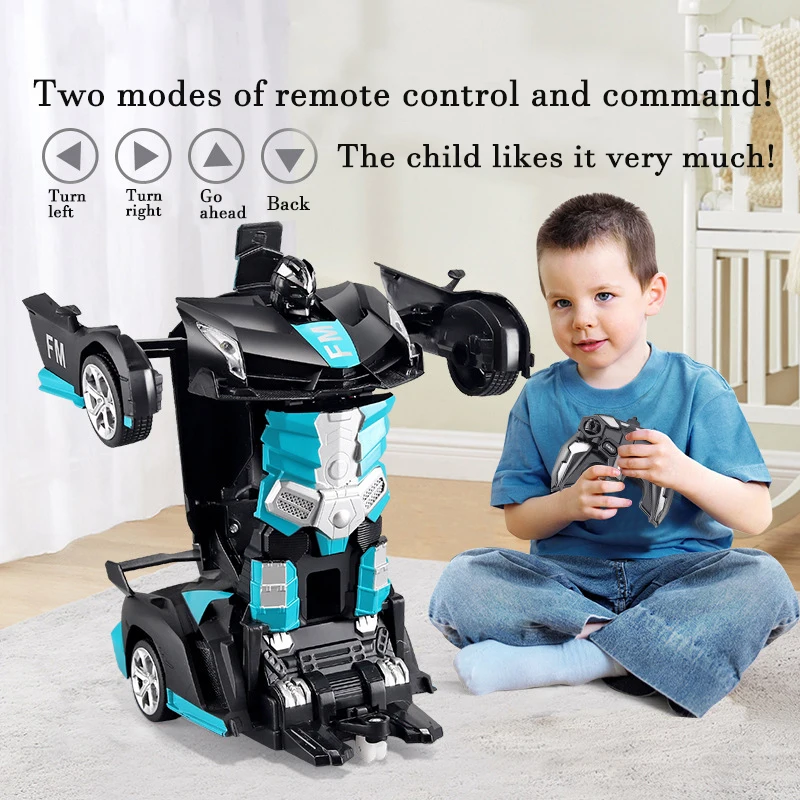 2IN1 Electric RC Car Transformation Robots One-Key Deformation Car Outdoor Remot