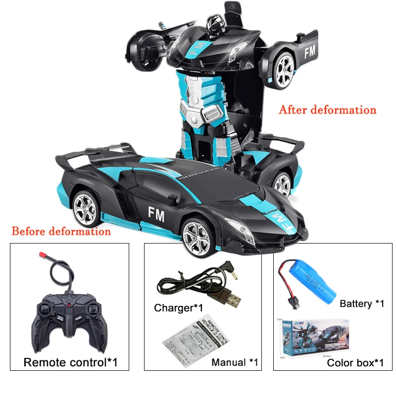 2IN1 Electric RC Car Transformation Robots One-Key Deformation Car Outdoor Remot