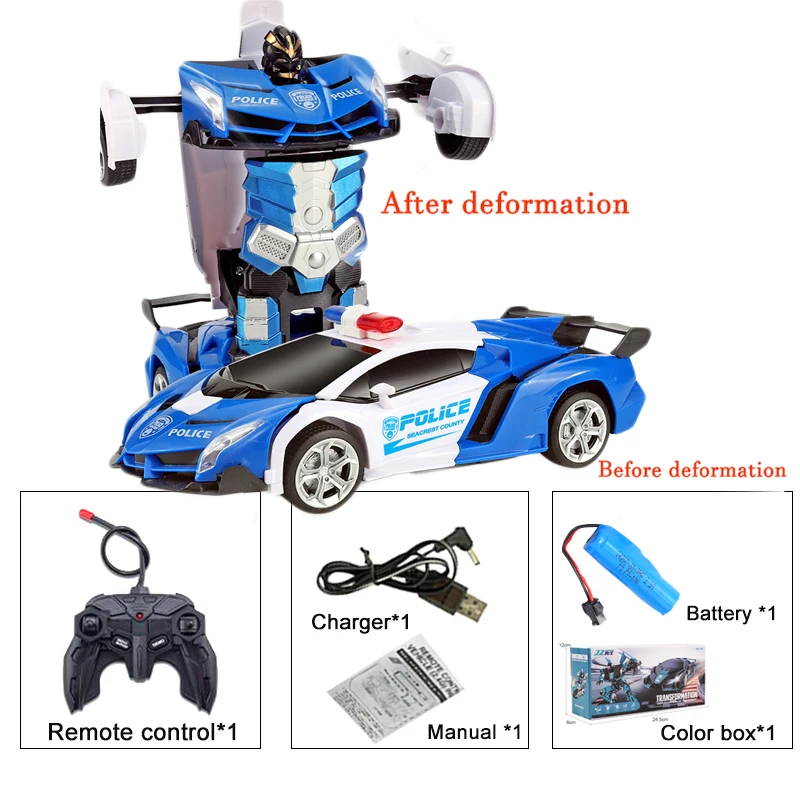2IN1 Electric RC Car Transformation Robots One-Key Deformation Car Outdoor Remot