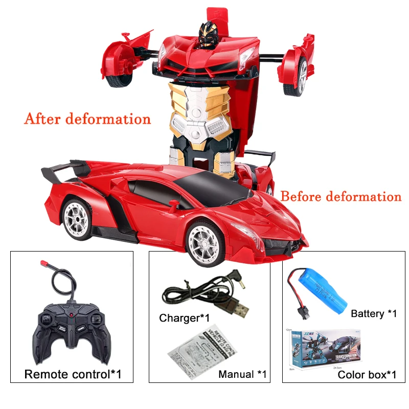 2IN1 Electric RC Car Transformation Robots One-Key Deformation Car Outdoor Remot