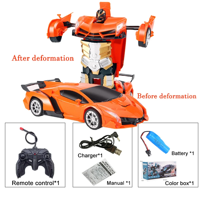 2IN1 Electric RC Car Transformation Robots One-Key Deformation Car Outdoor Remot