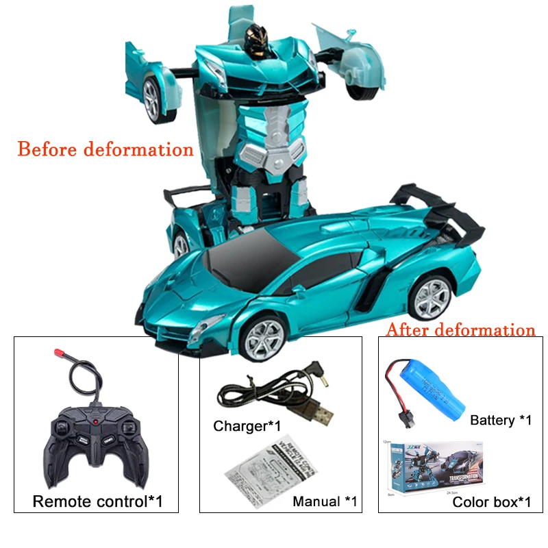 2IN1 Electric RC Car Transformation Robots One-Key Deformation Car Outdoor Remot