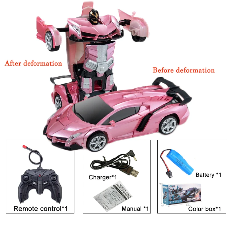 2IN1 Electric RC Car Transformation Robots One-Key Deformation Car Outdoor Remot