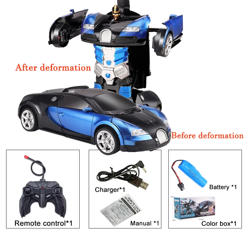 2IN1 Electric RC Car Transformation Robots One-Key Deformation Car Outdoor Remot