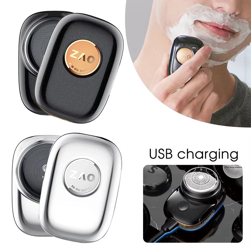 2024 New Portable Mini Light Waterproof Electric Zao Shaver USB Rechargeable Wet