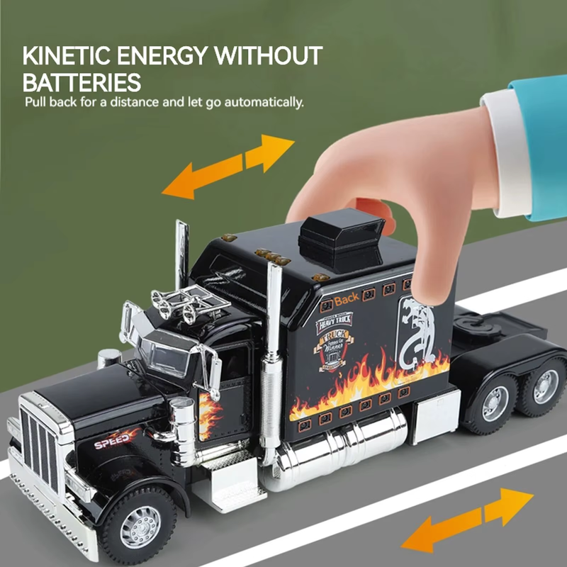 1:24 Scale Peterbilt 389 Tractor Trailer Play Toy Truck Vehicle for Kids, Lonest
