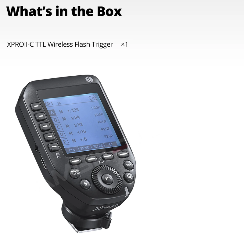 Xproii TTL Wireless Flash Trigger 1/8000S HSS Ttl-Convert-Manual Function Large