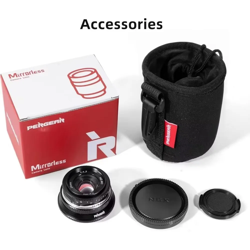 25Mm F1.7 Manual Camera Lens APS-C for Fuji X Canon RF Nikon Z M4/3 Sony E Mount