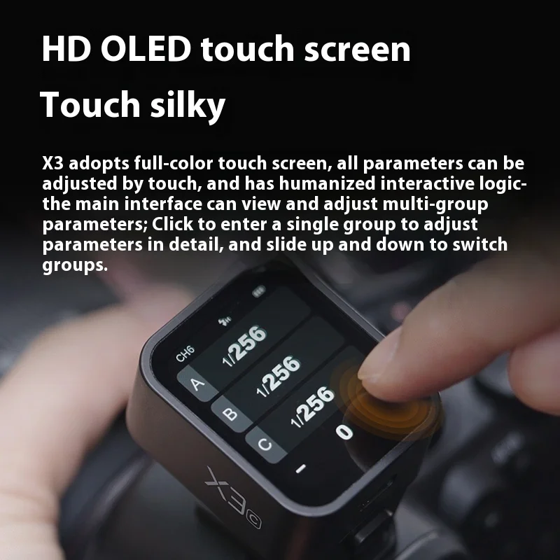 X3 TTL HSS 2.4G Wireless Flash Trigger OLED Touch Screen Transmitter Quick Charg