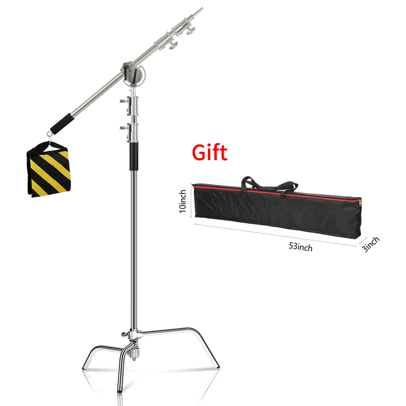 2.6M/8.5FT Stainless Steel Century Foldable Light Stand Tripod Magic Leg Photogr