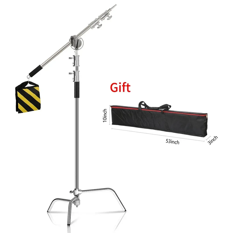 2.6M/8.5FT Stainless Steel Century Foldable Light Stand Tripod Magic Leg Photogr