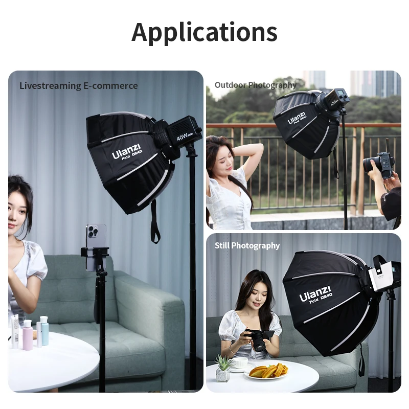 40CM / 60CM Octagonal Softbox Mini Bowens Mount Quick Release Honeycomb Grid Sof
