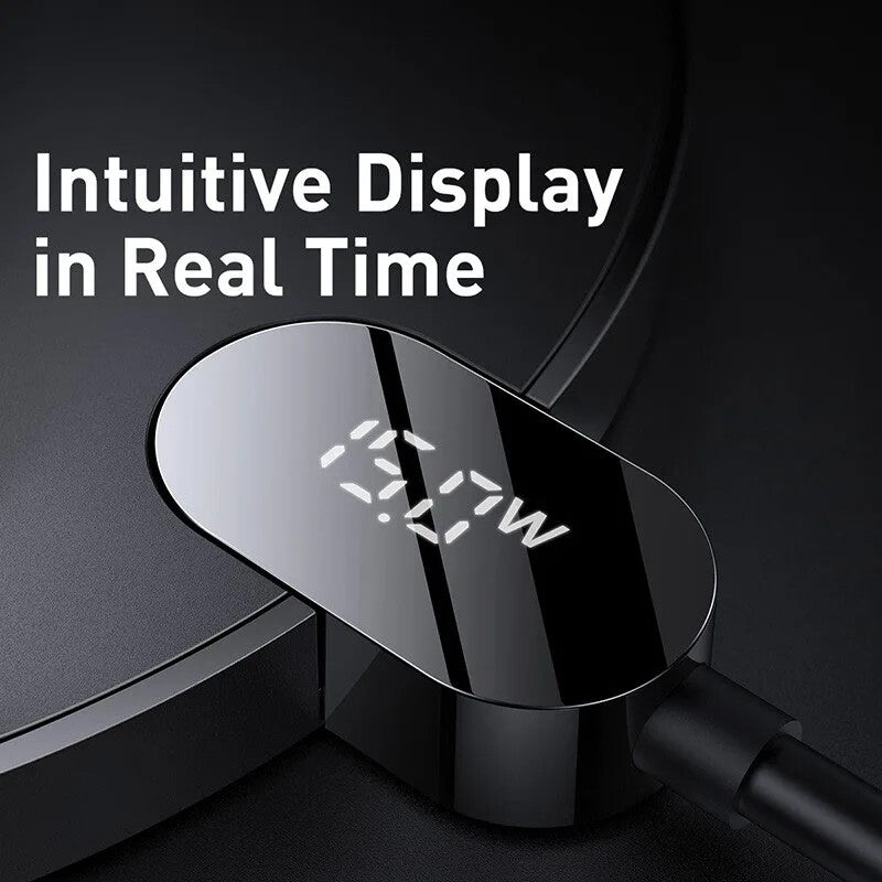 Baseus 15W Wireless Chargers For iPhone 15 14 Samsung LED Display Desktop