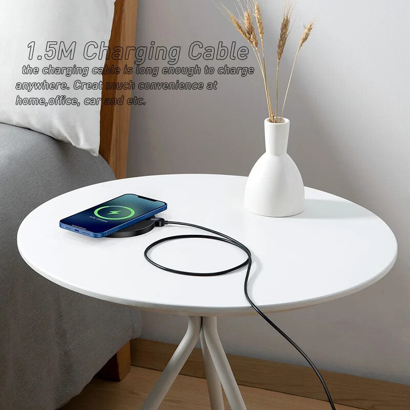Baseus 15W Wireless Chargers For iPhone 15 14 Samsung LED Display Desktop