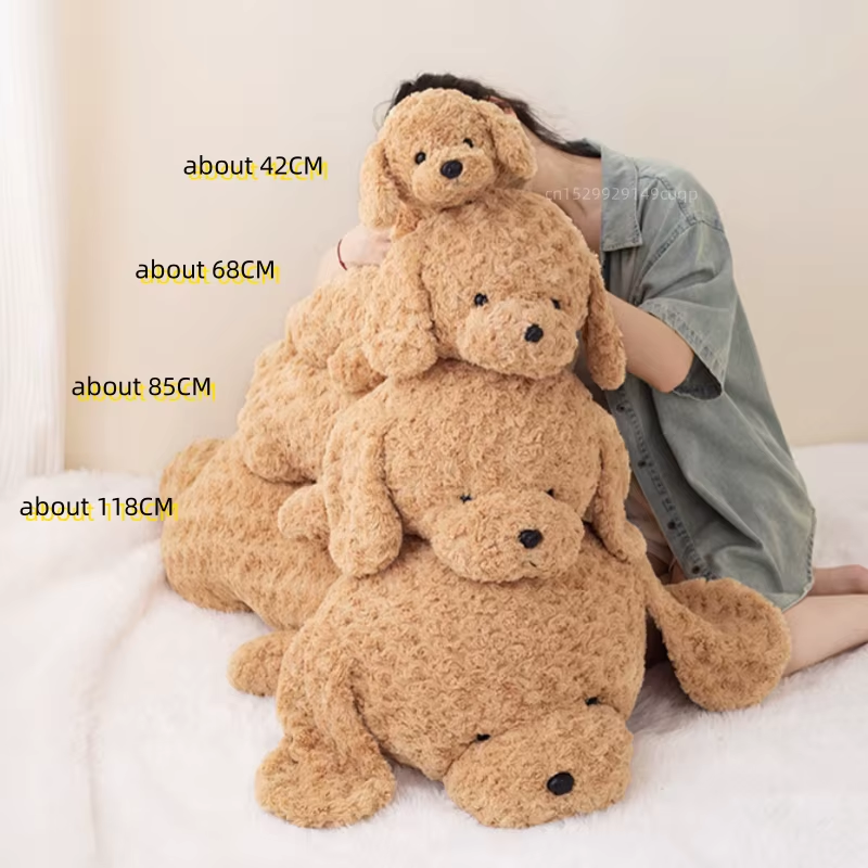 42Cm-118Cm Simulation Huge High Quality Soft Teddy Dog Plush Doll Pillow Brown W