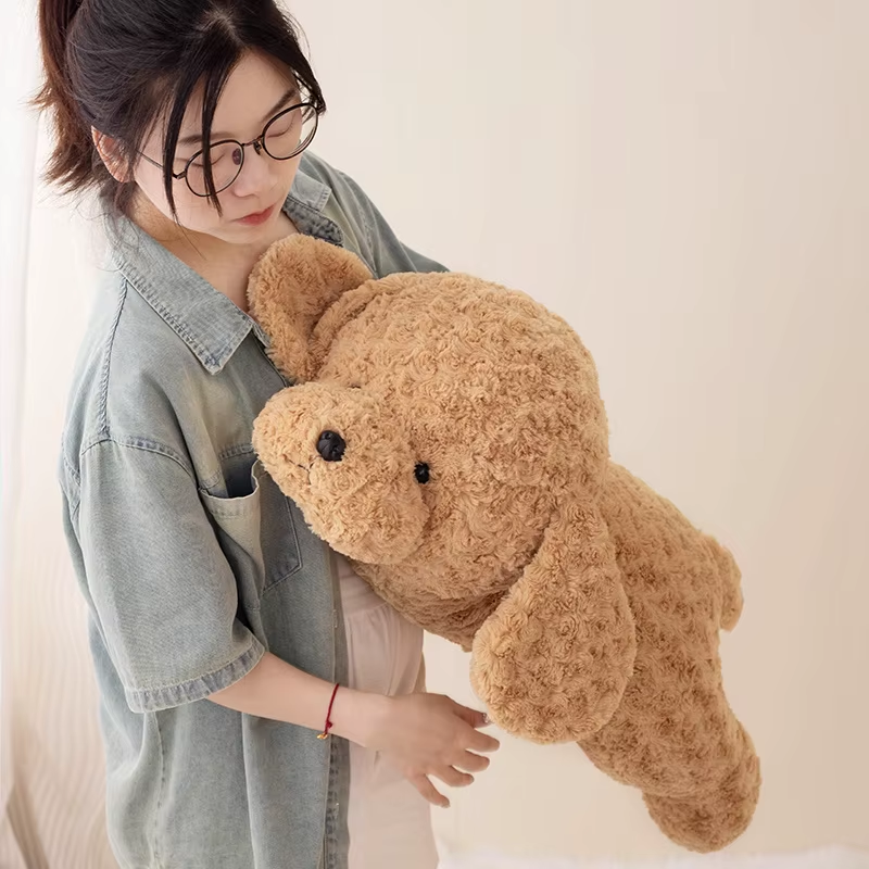 42Cm-118Cm Simulation Huge High Quality Soft Teddy Dog Plush Doll Pillow Brown W