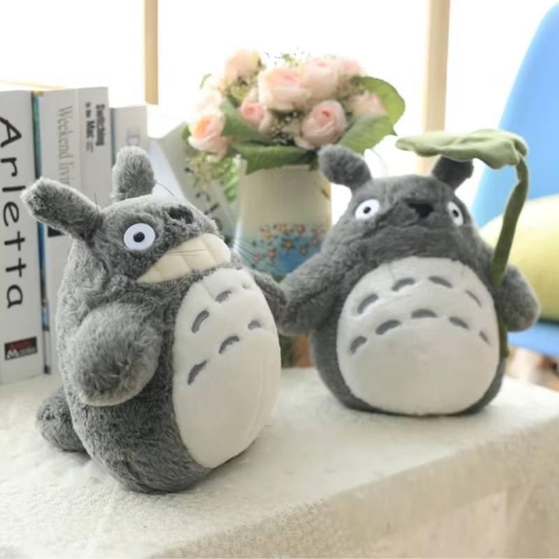 Cartoon Laugh Totoro Plush Toy Stuffed Movie Anime Grey Cat Plushies Totoro Hold