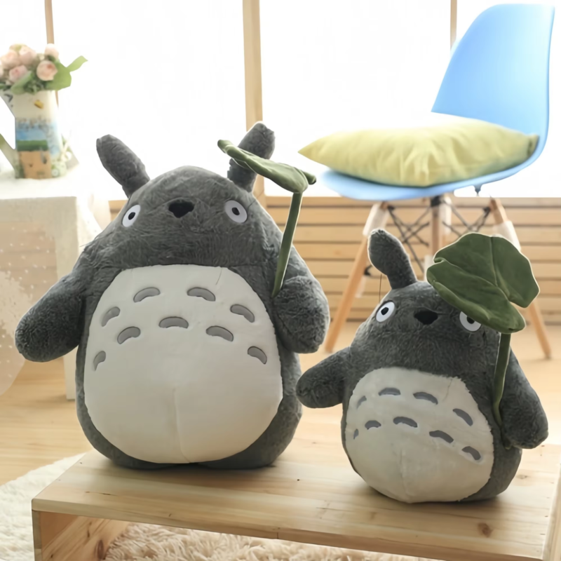 Cartoon Laugh Totoro Plush Toy Stuffed Movie Anime Grey Cat Plushies Totoro Hold