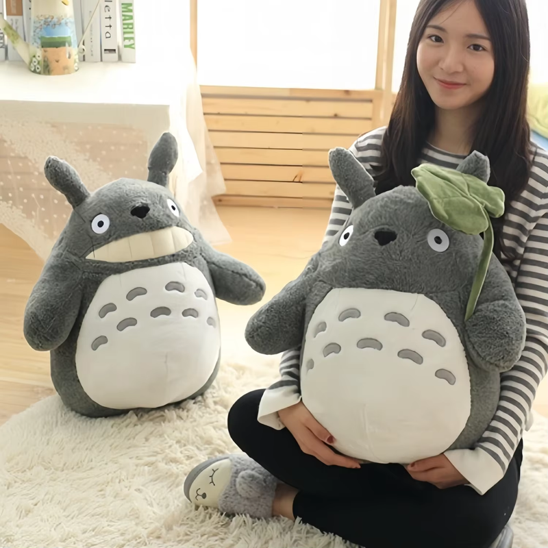 Cartoon Laugh Totoro Plush Toy Stuffed Movie Anime Grey Cat Plushies Totoro Hold