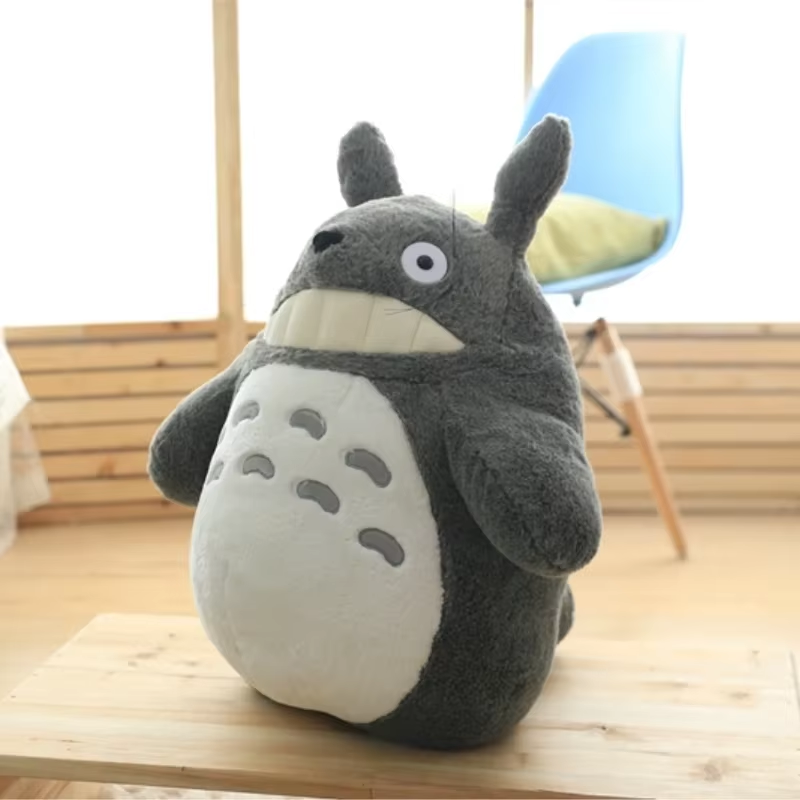 Cartoon Laugh Totoro Plush Toy Stuffed Movie Anime Grey Cat Plushies Totoro Hold