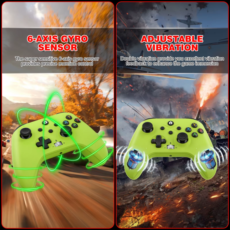 Wireless Gamepad for Xbox One Series X/S/Pc/Ios/Android/Steam 6 Axis Gyro with T