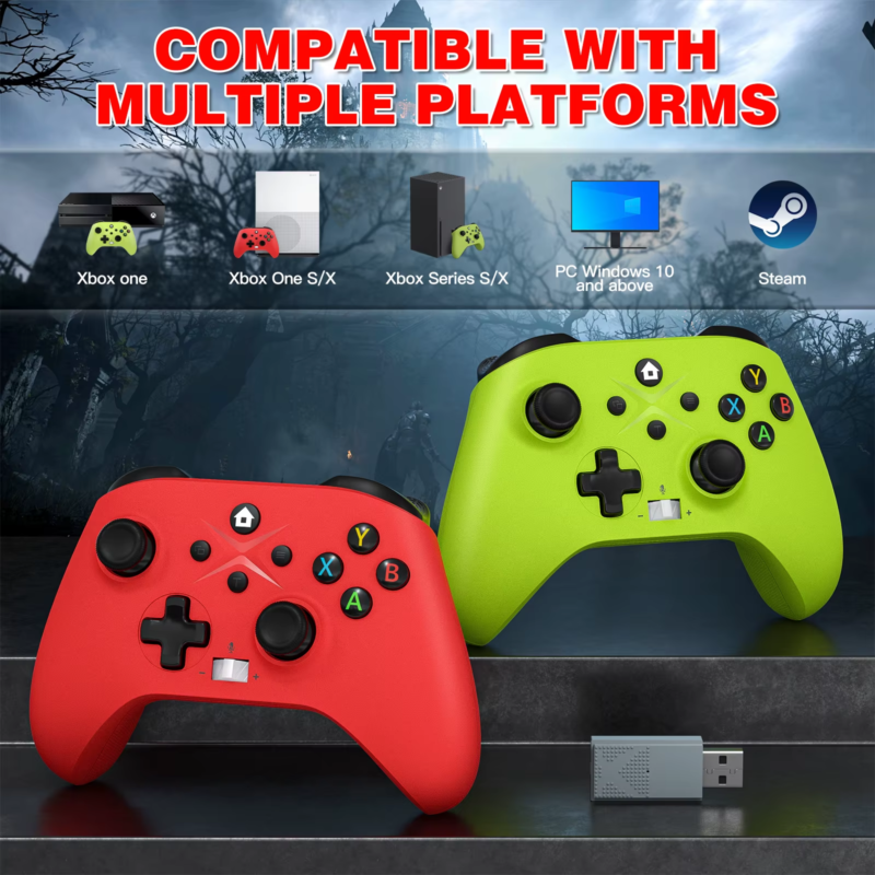 Wireless Gamepad for Xbox One Series X/S/Pc/Ios/Android/Steam 6 Axis Gyro with T