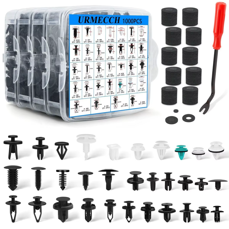 1000Pcs Screw Fit Rivet Trim Clips Panel Bumper Wheel Arch Lining Door for Ford