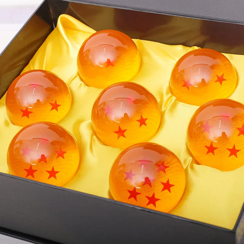 Dragon Ball 7Pcs/Set 1:1 Crystal Ball 4.3Cm Action Figure Toys Summon Shenron Wi