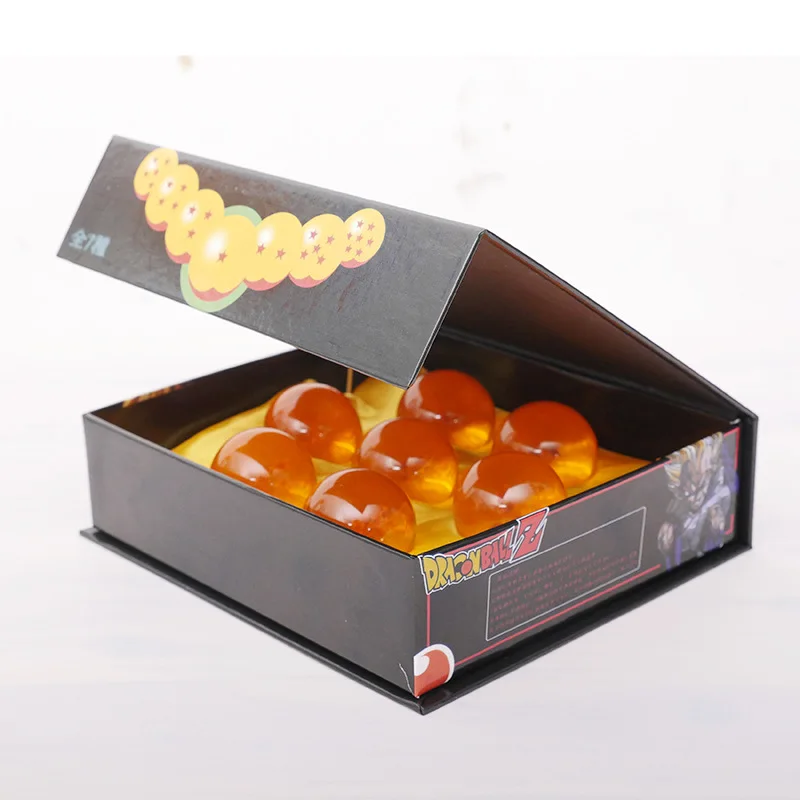 Dragon Ball 7Pcs/Set 1:1 Crystal Ball 4.3Cm Action Figure Toys Summon Shenron Wi