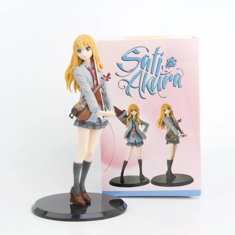 Anime Your Lie in April Miyazono Kaori Painted PVC Figure Collectible Model Toy