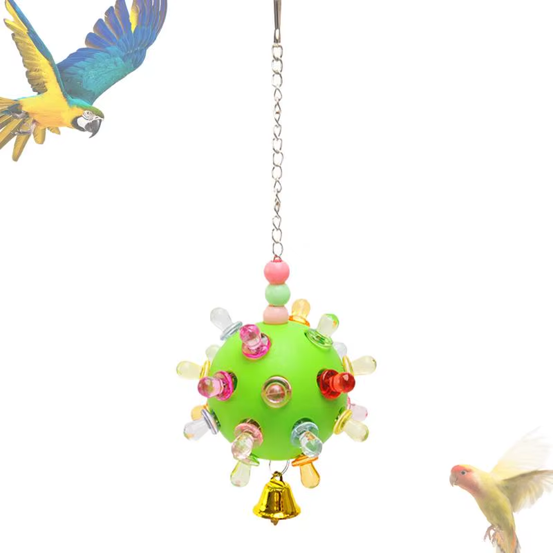 Bird Toys for Conures Colorful Parakeet Chewing Toy Parrot Relief Boredom Cage A